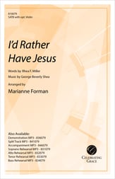 I'd Rather Have Jesus SATB choral sheet music cover